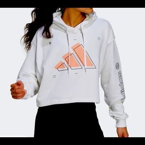 NWT - Adidas Women’s Cropped Graphic Hoodie